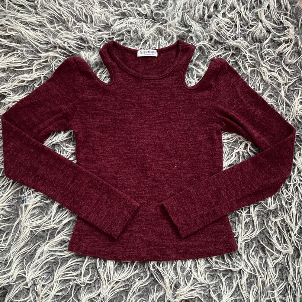 Fashion Nova Cold Shoulder Sweater